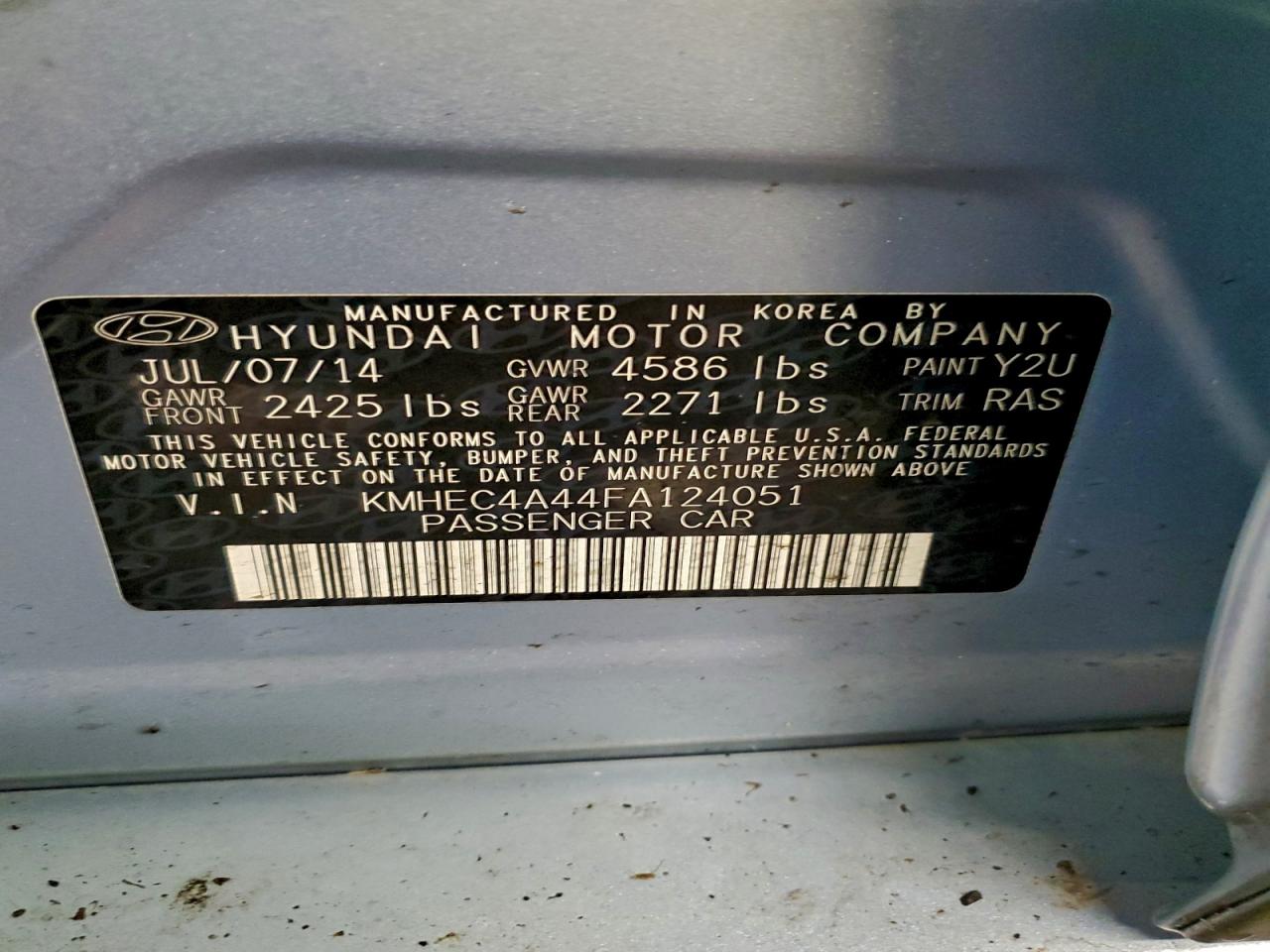 2015 HYUNDAI SONATA photo 12