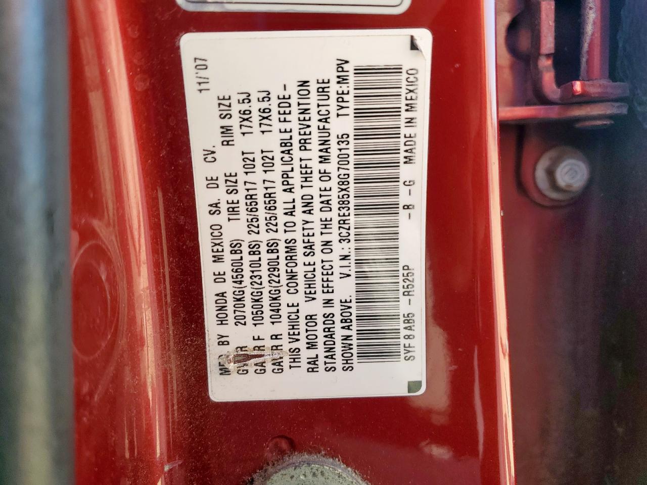 2008 HONDA CR-V EX photo 13