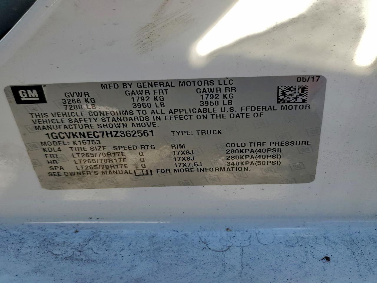 2017 CHEVROLET SILVERADO K1500 photo 12