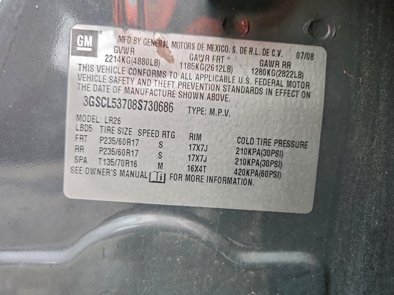 2008 SATURN VUE XR photo 14