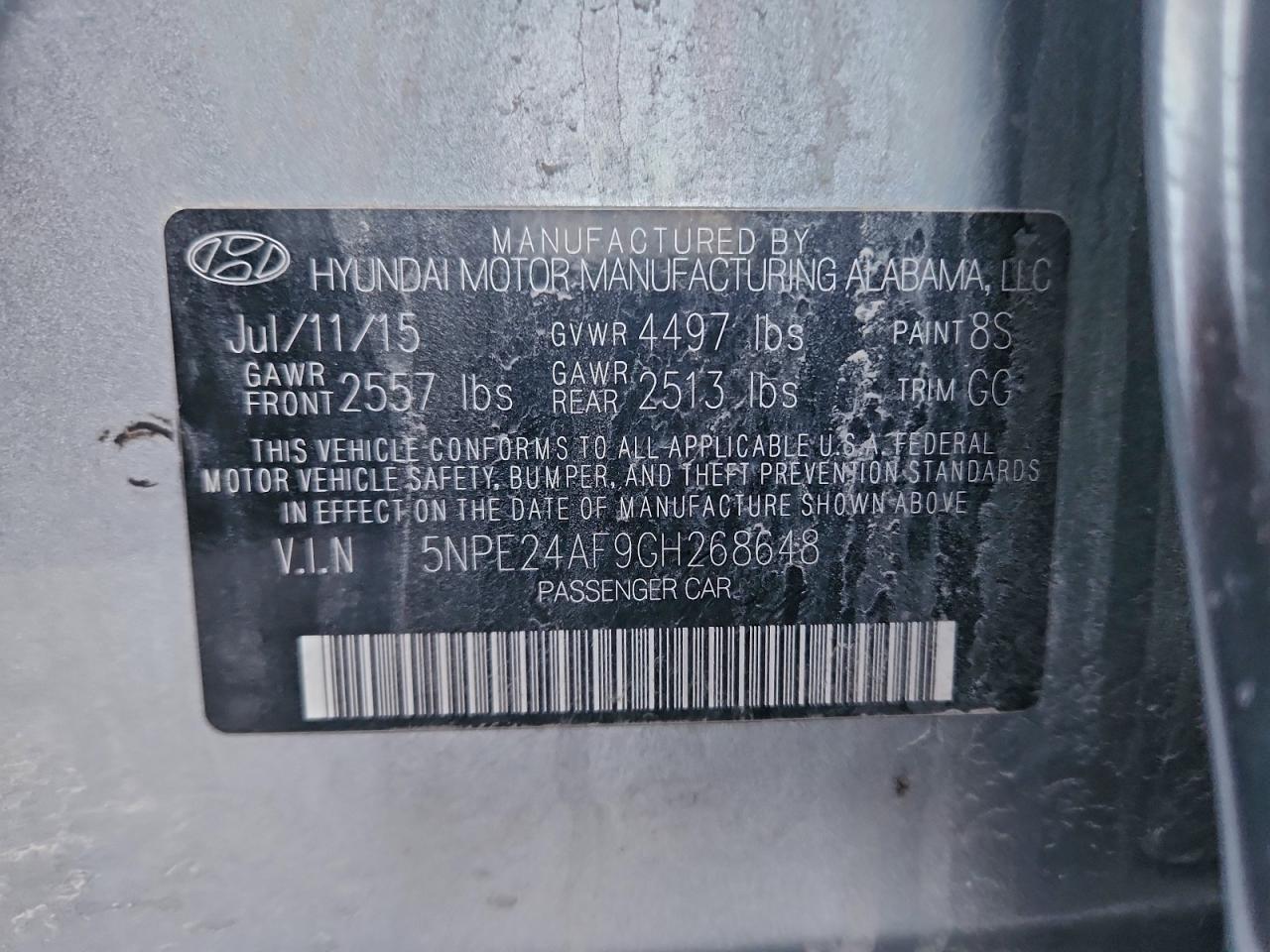 2016 HYUNDAI SONATA SE photo 12