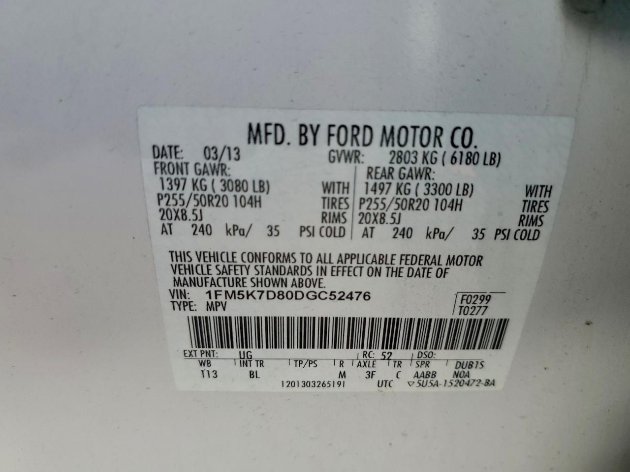2013 FORD EXPLORER XLT photo 27
