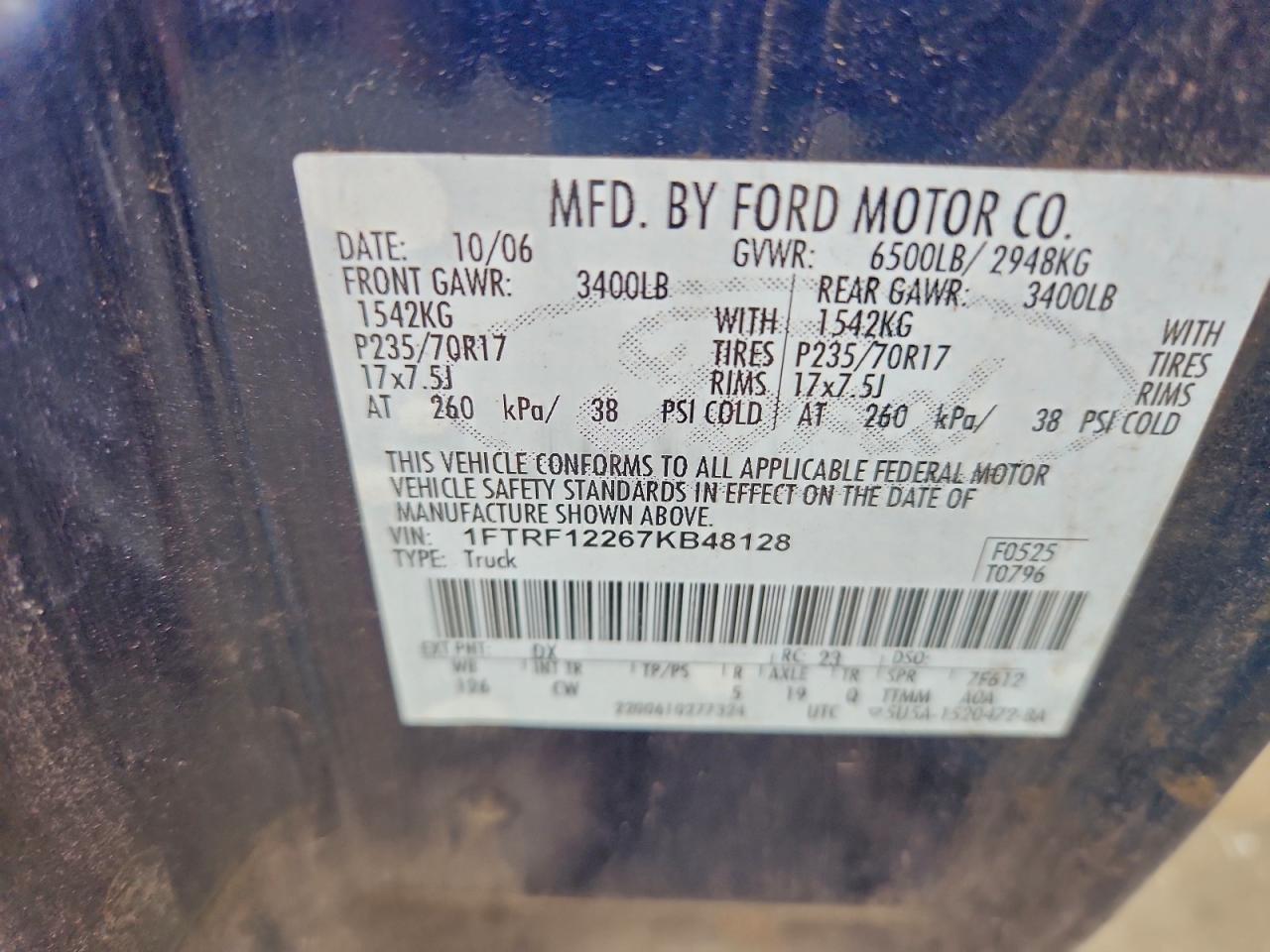 2007 FORD F150 photo 12