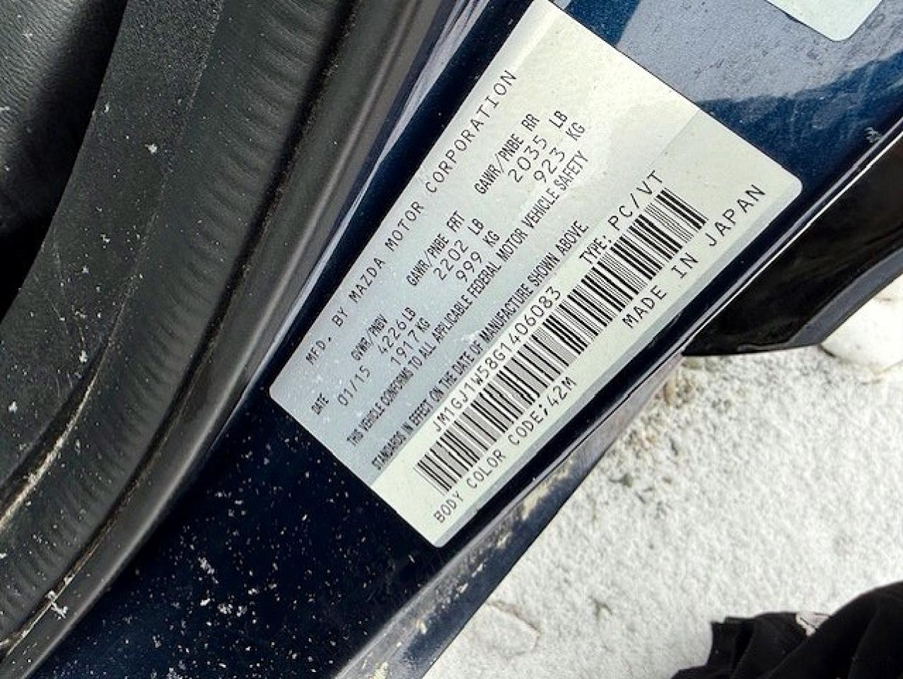 2016 MAZDA 6 GRAND TOURING photo 12