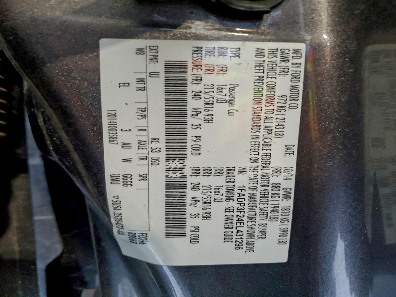2014 FORD FOCUS SE photo 12