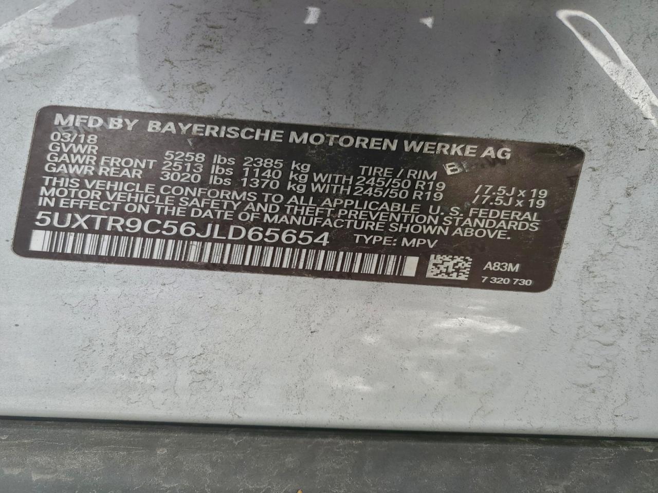 2018 BMW X3 XDRIVE30I photo 14