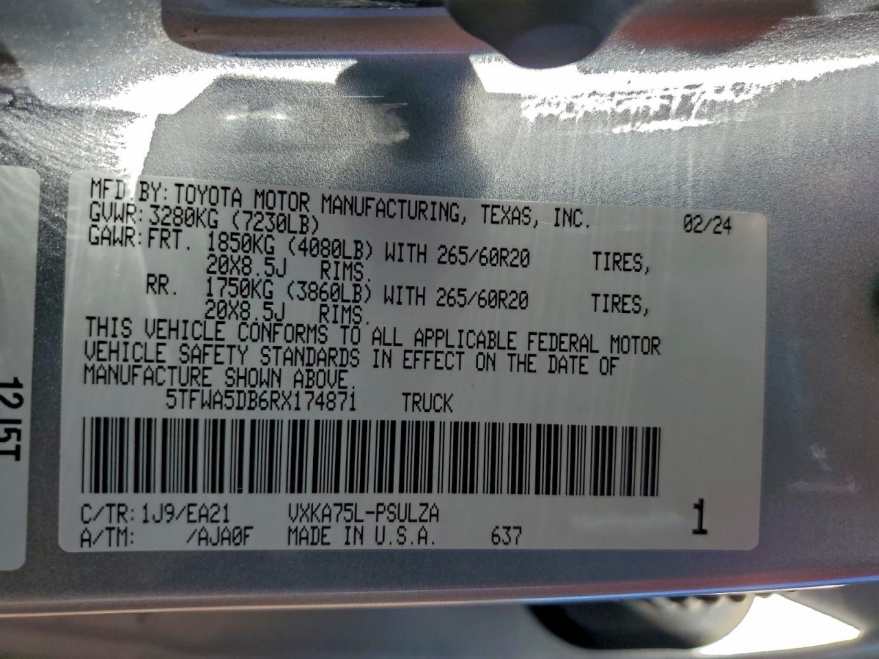 2024 TOYOTA TUNDRA CREWMAX LIMITED photo 12
