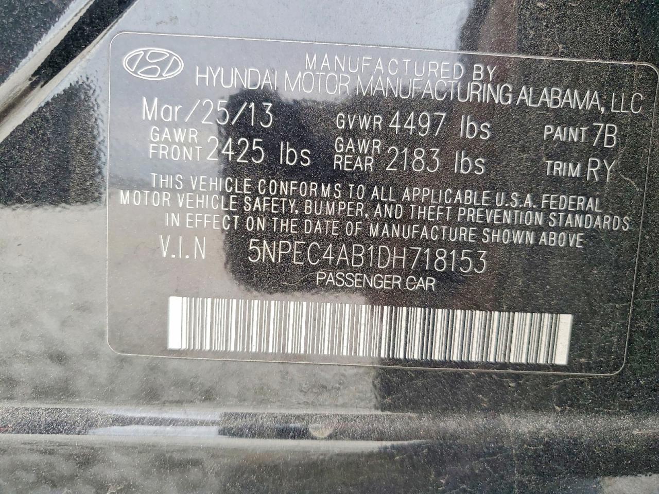 2013 HYUNDAI SONATA photo 23