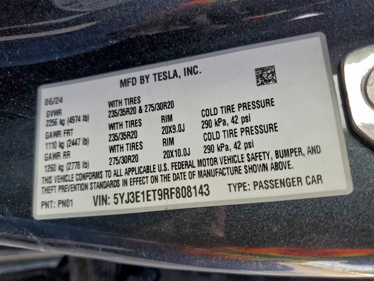 2024 TESLA MODEL 3 photo 13