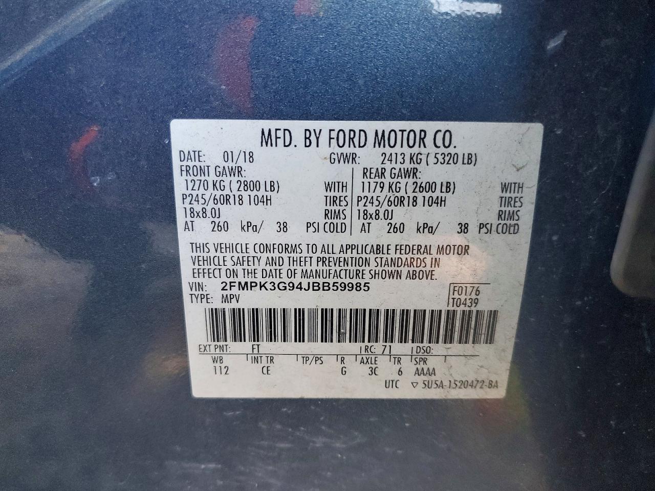 2018 FORD EDGE SE photo 37