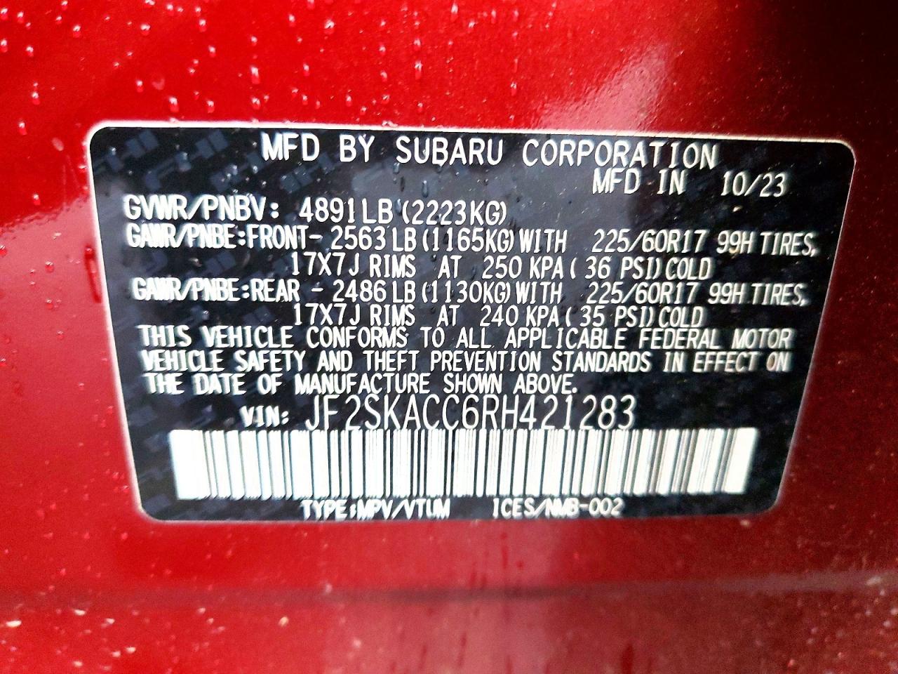 2024 SUBARU FORESTER PREMIUM photo 13