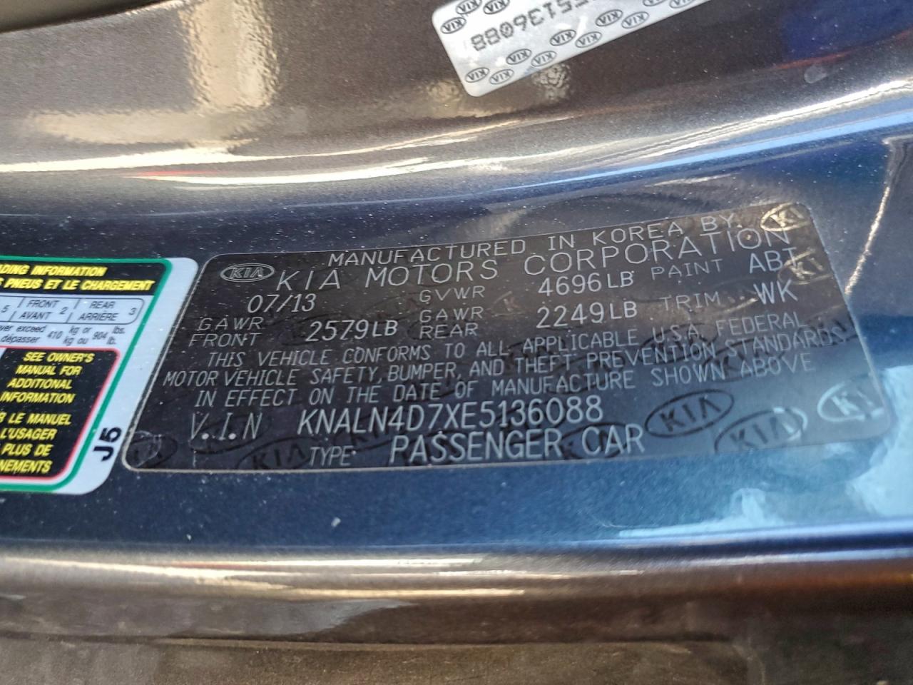 2014 KIA CADENZA PREMIUM photo 12