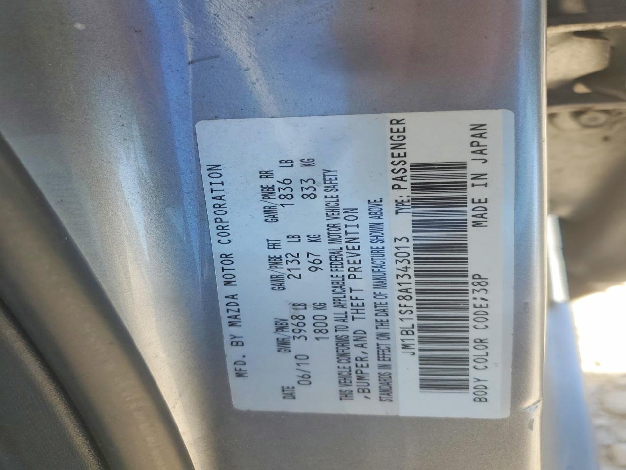 2010 MAZDA 3 I photo 13