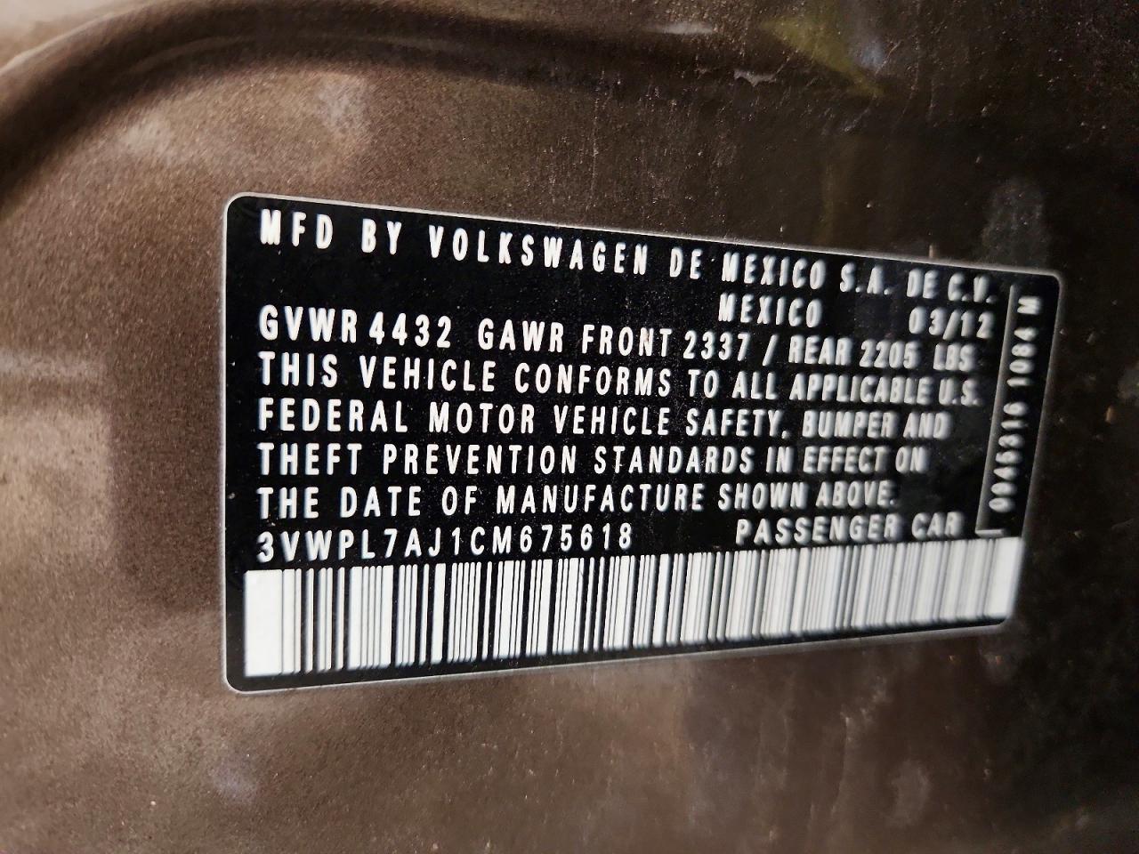 2012 VOLKSWAGEN JETTA TDI photo 12