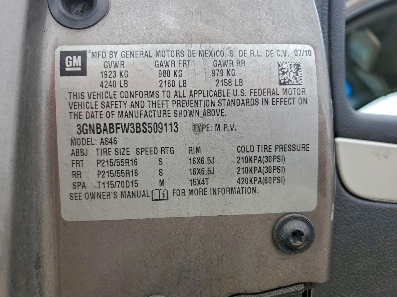 2011 CHEVROLET HHR LT photo 13