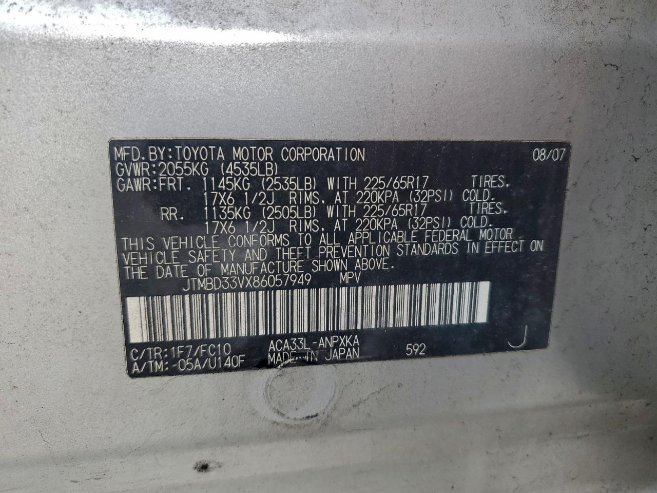 2008 TOYOTA RAV4 photo 12
