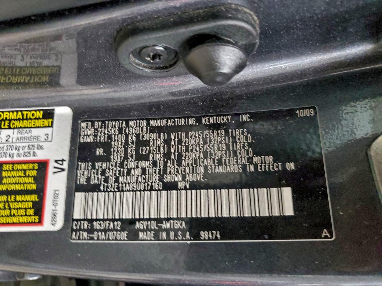 2009 TOYOTA VENZA photo 37