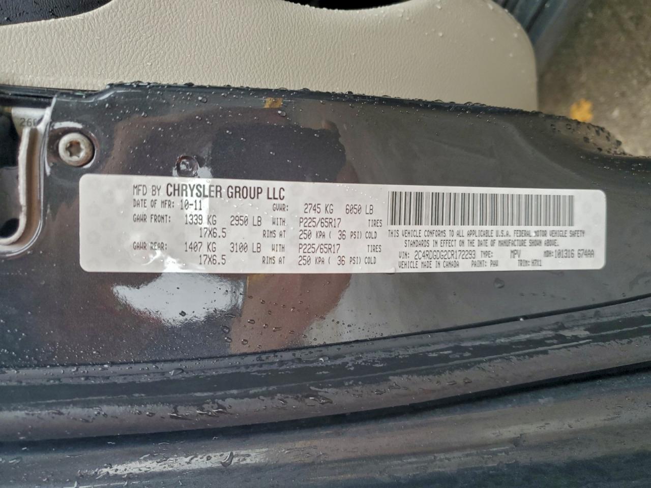 2012 DODGE GRAND CARAVAN CREW photo 13