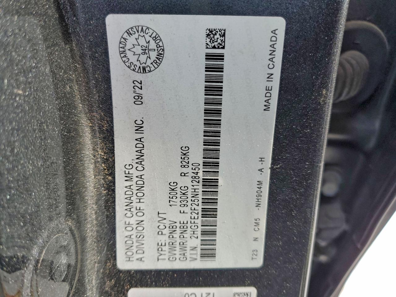 2022 HONDA CIVIC LX photo 13