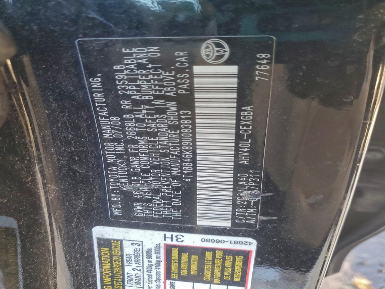 2009 TOYOTA CAMRY HYBRID photo 12
