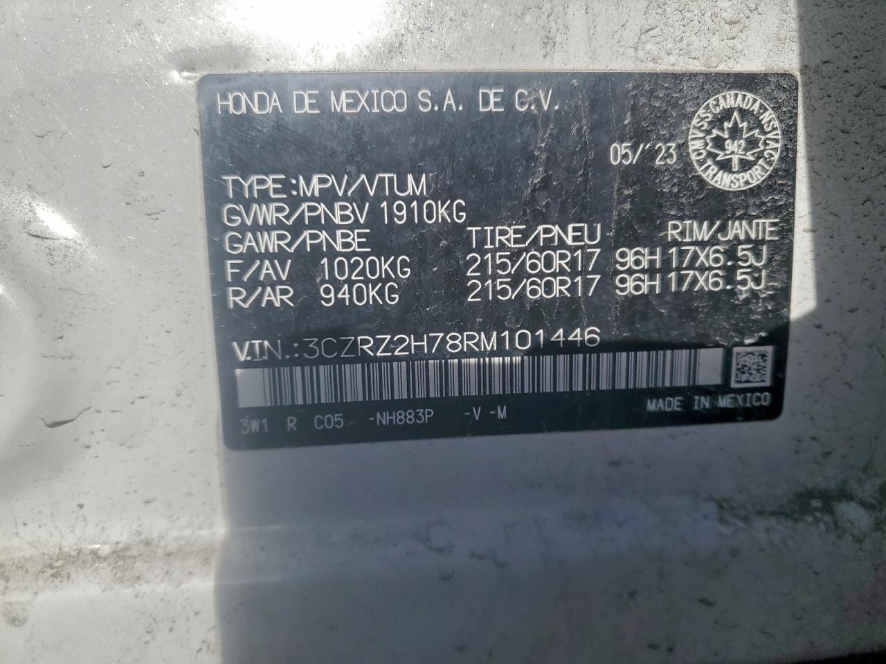 2024 HONDA HR-V EXL photo 13