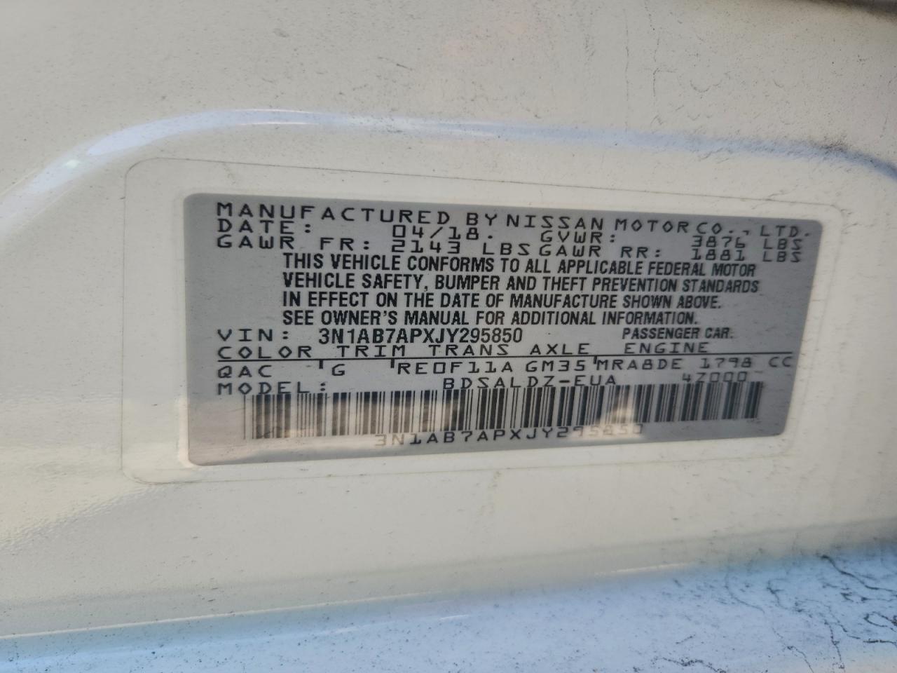 2018 NISSAN SENTRA S photo 12