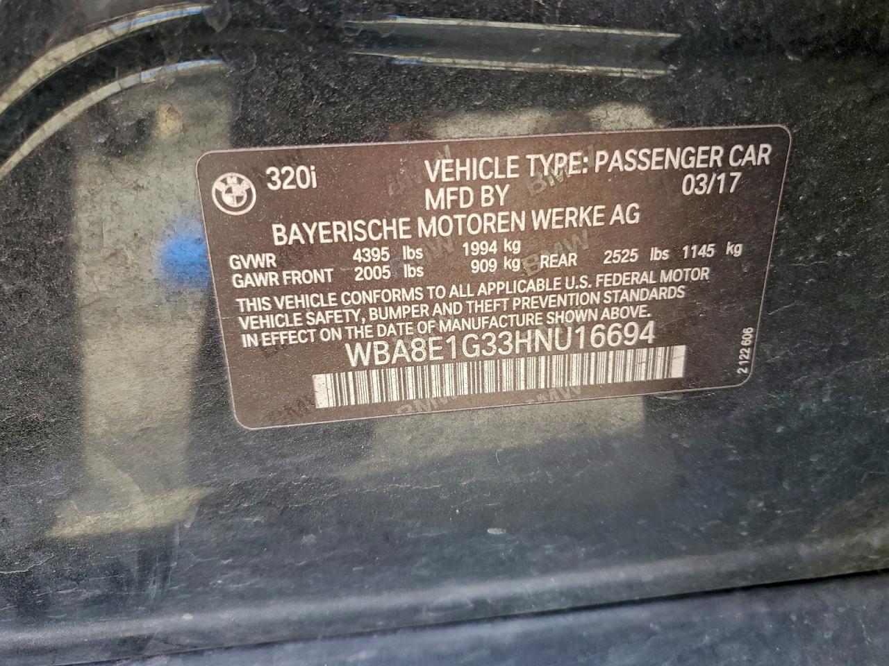 2017 BMW 320 I photo 12