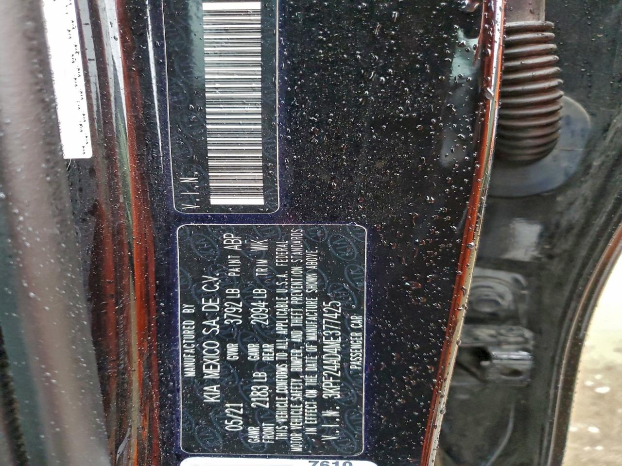 2021 KIA FORTE FE photo 13