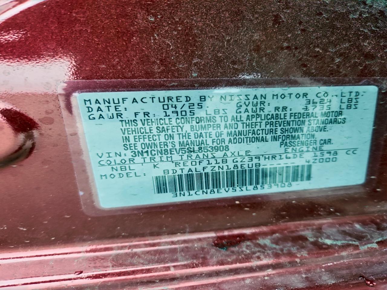 2025 NISSAN VERSA SV photo 12