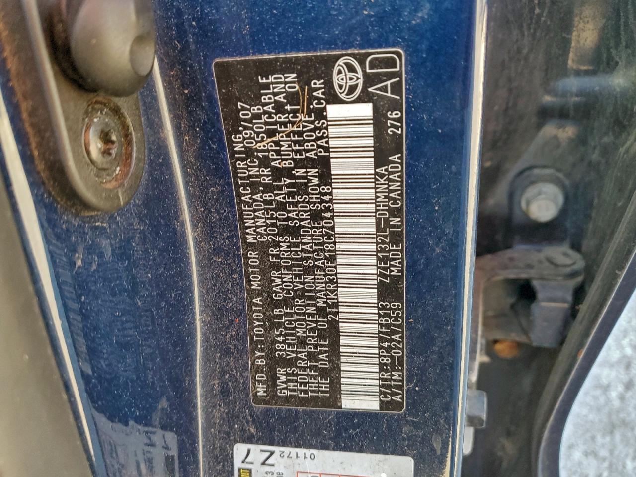 2008 TOYOTA COROLLA MATRIX XR photo 12