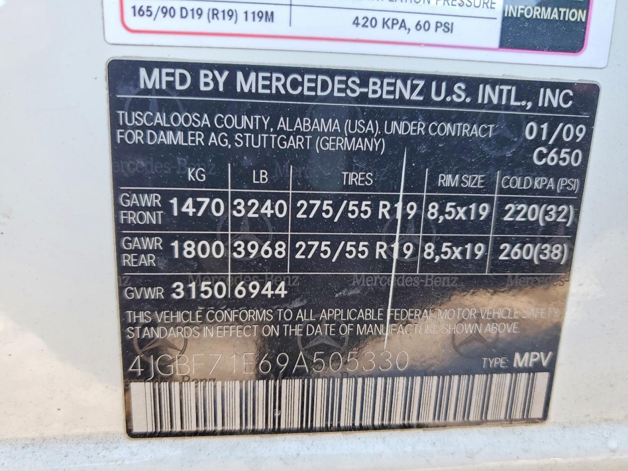 2009 MERCEDES-BENZ GL 450 4MATIC photo 13