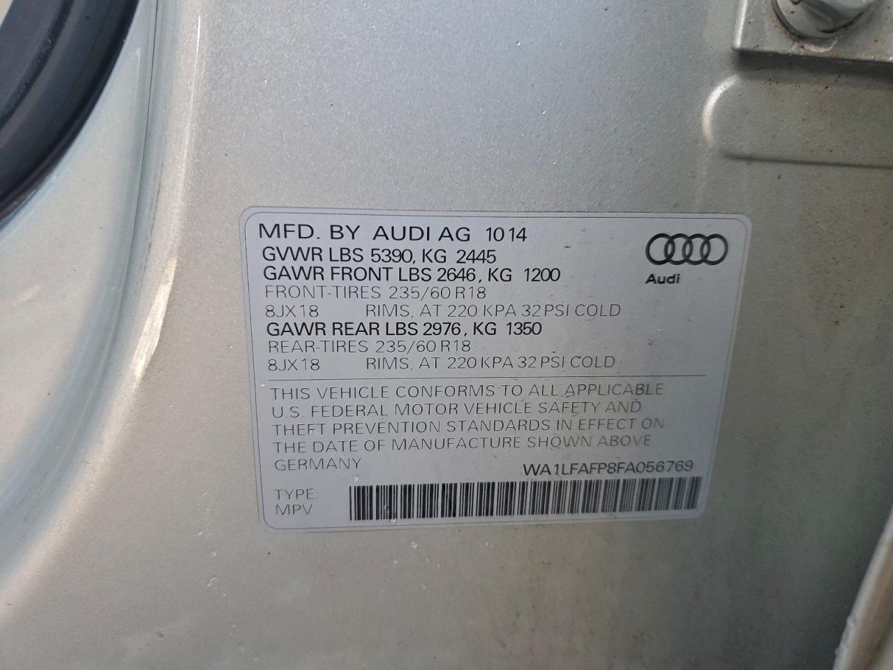 2015 AUDI Q5 PREMIUM PLUS photo 13