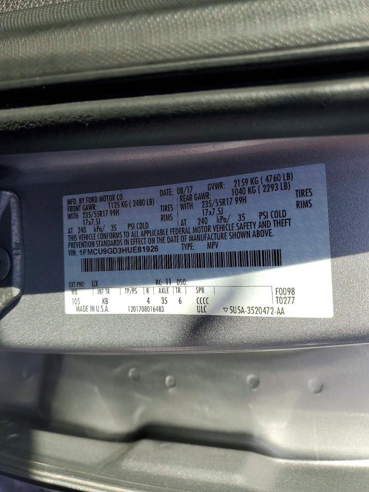 2017 FORD ESCAPE SE photo 13