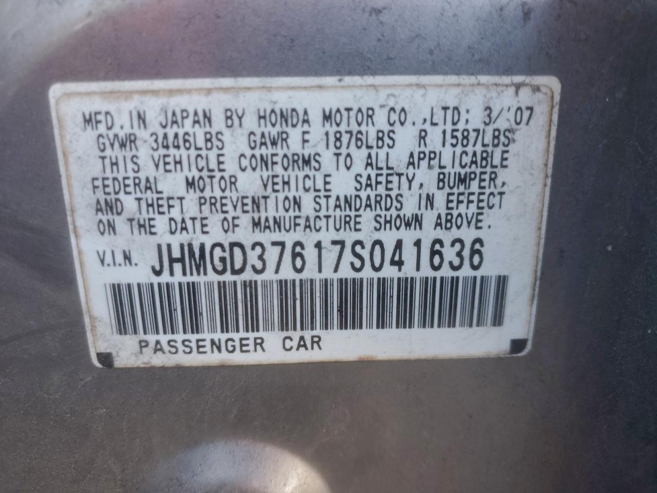 2007 HONDA FIT S photo 13