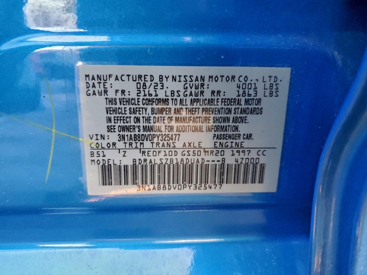 2023 NISSAN SENTRA SR photo 12
