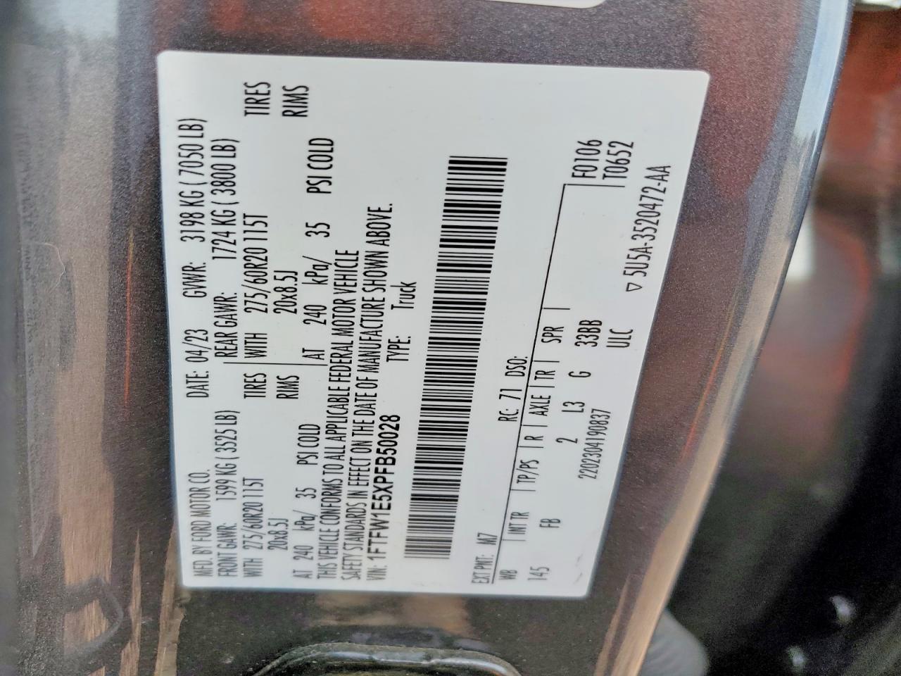 2023 FORD F150 SUPERCREW photo 12