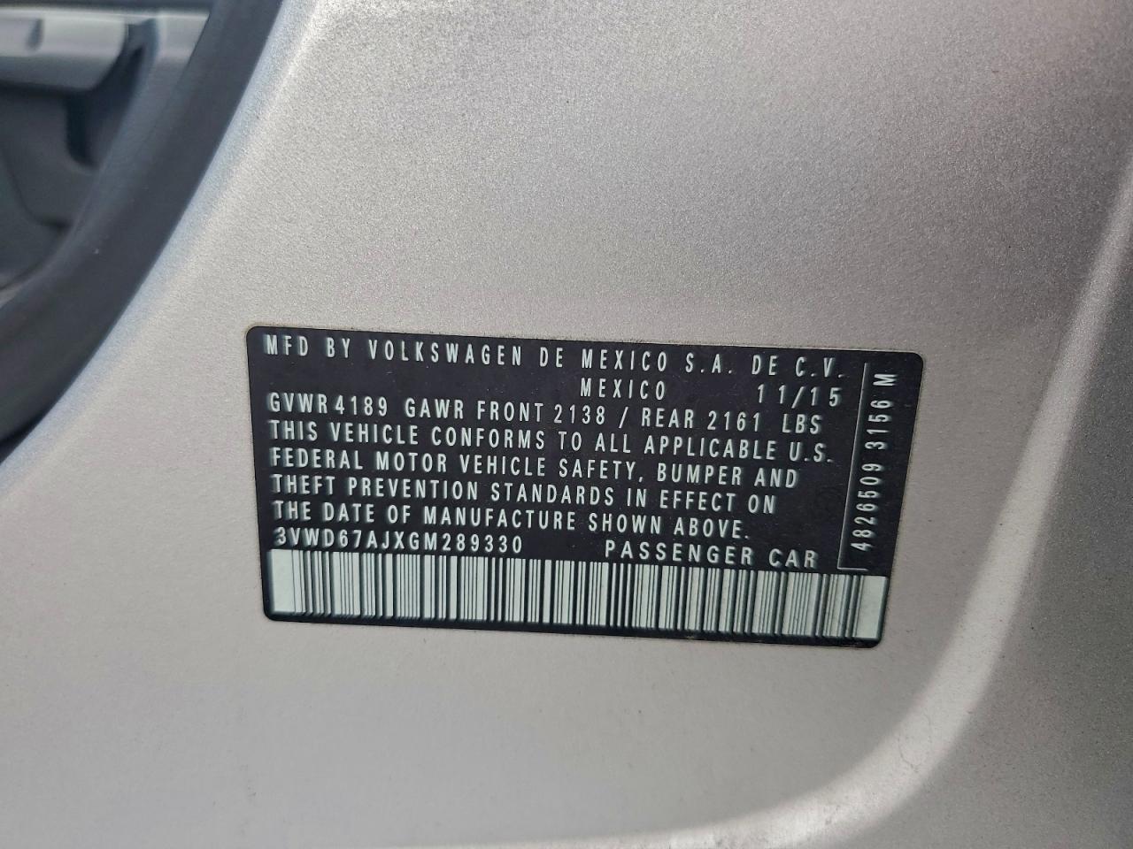 2016 VOLKSWAGEN JETTA SE photo 12