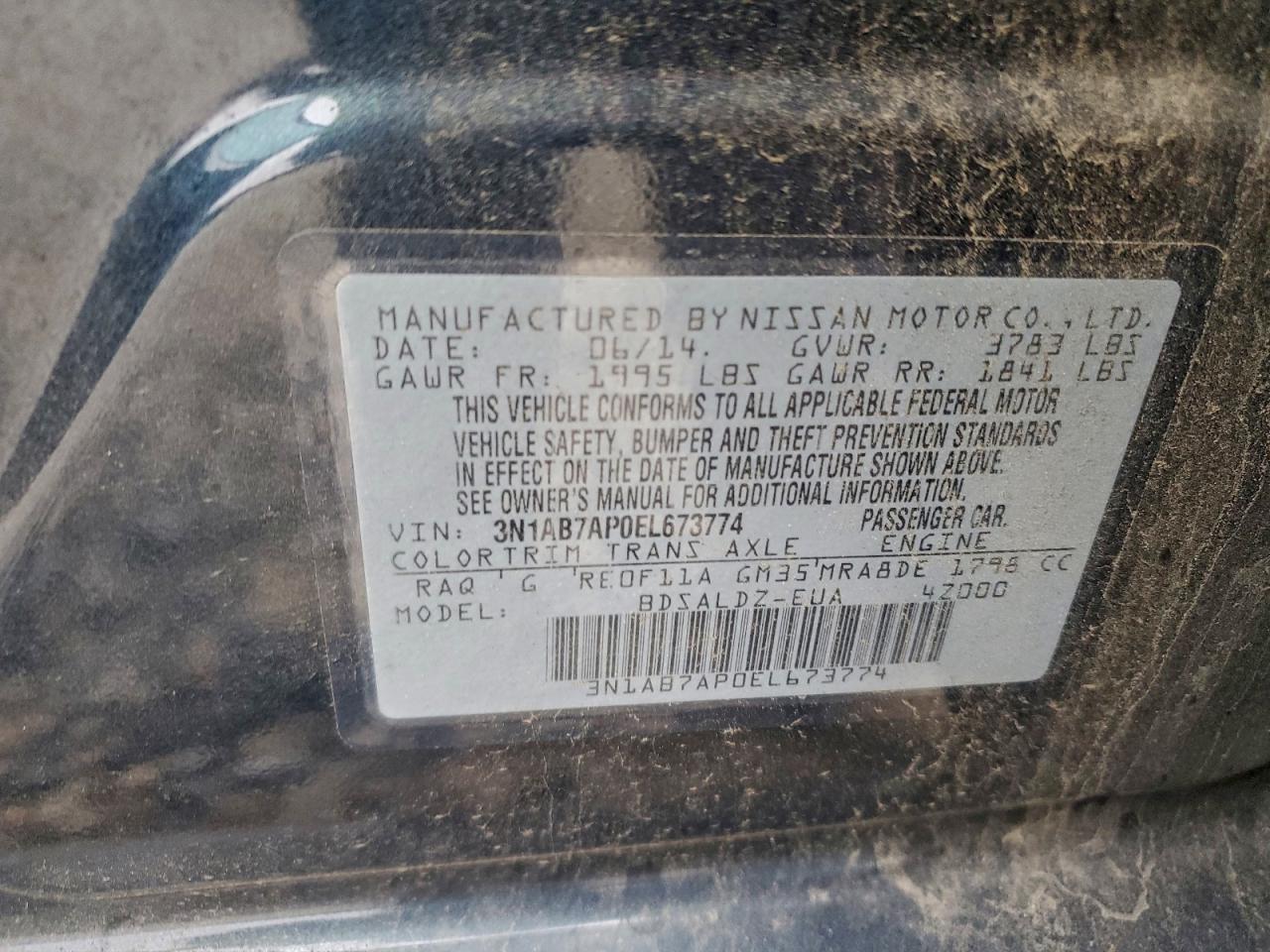 2014 NISSAN SENTRA S photo 12