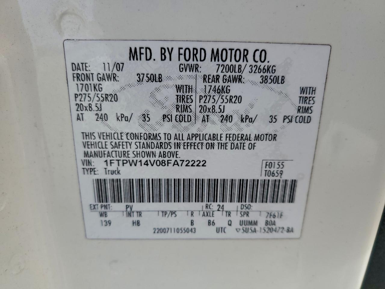 2008 FORD F150 SUPERCREW photo 12