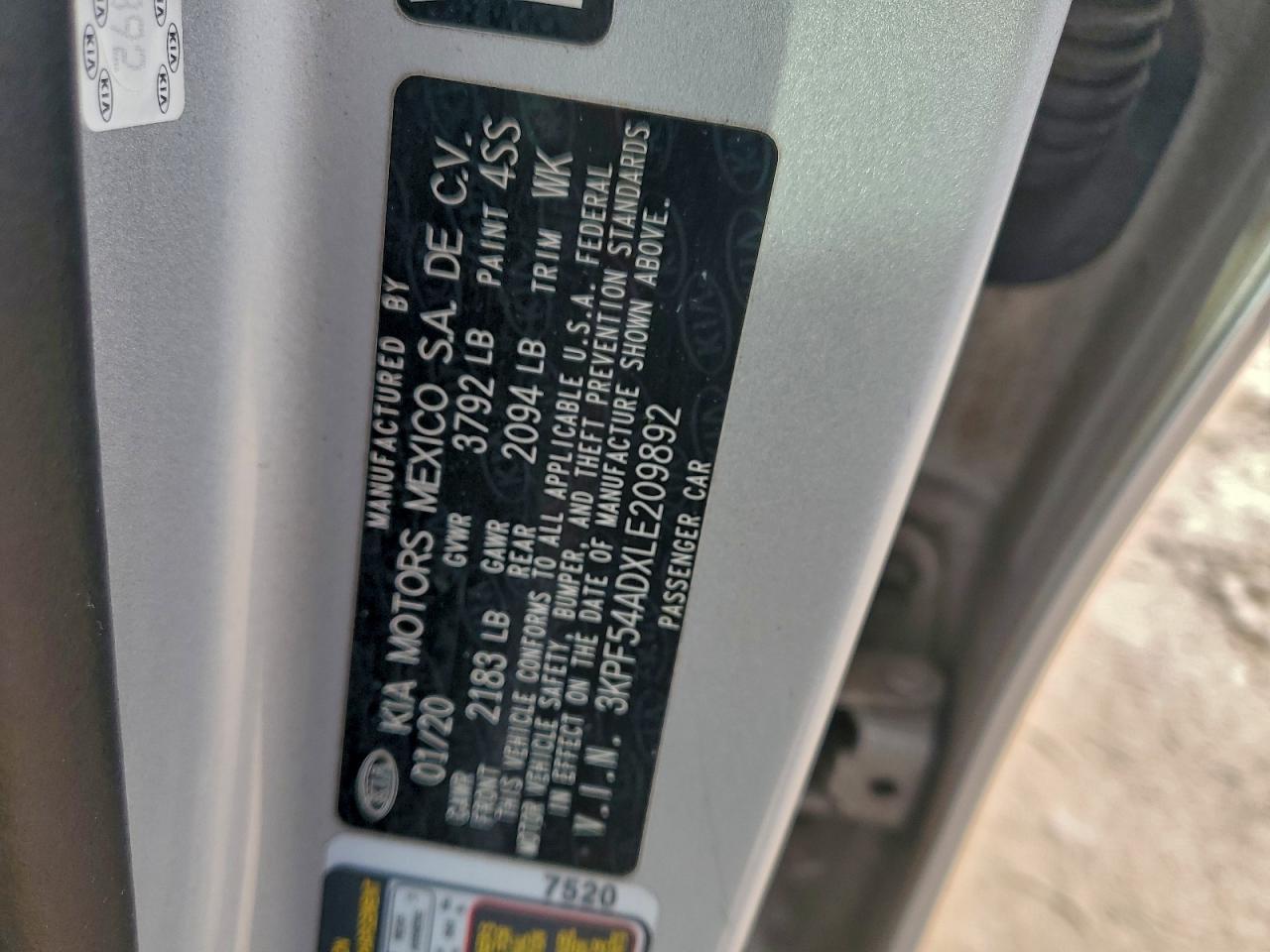 2020 KIA FORTE EX photo 13