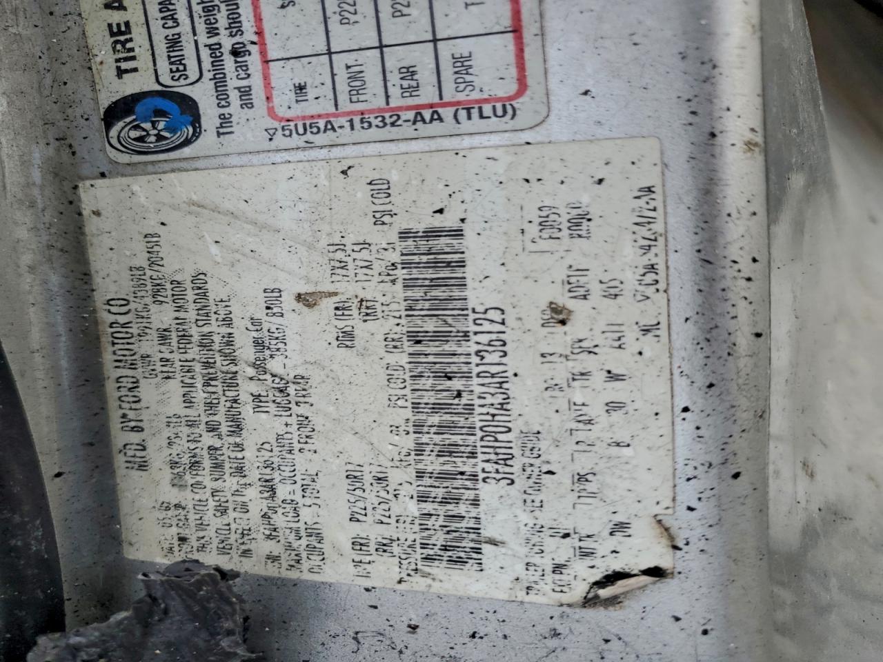 2010 FORD FUSION SE photo 34