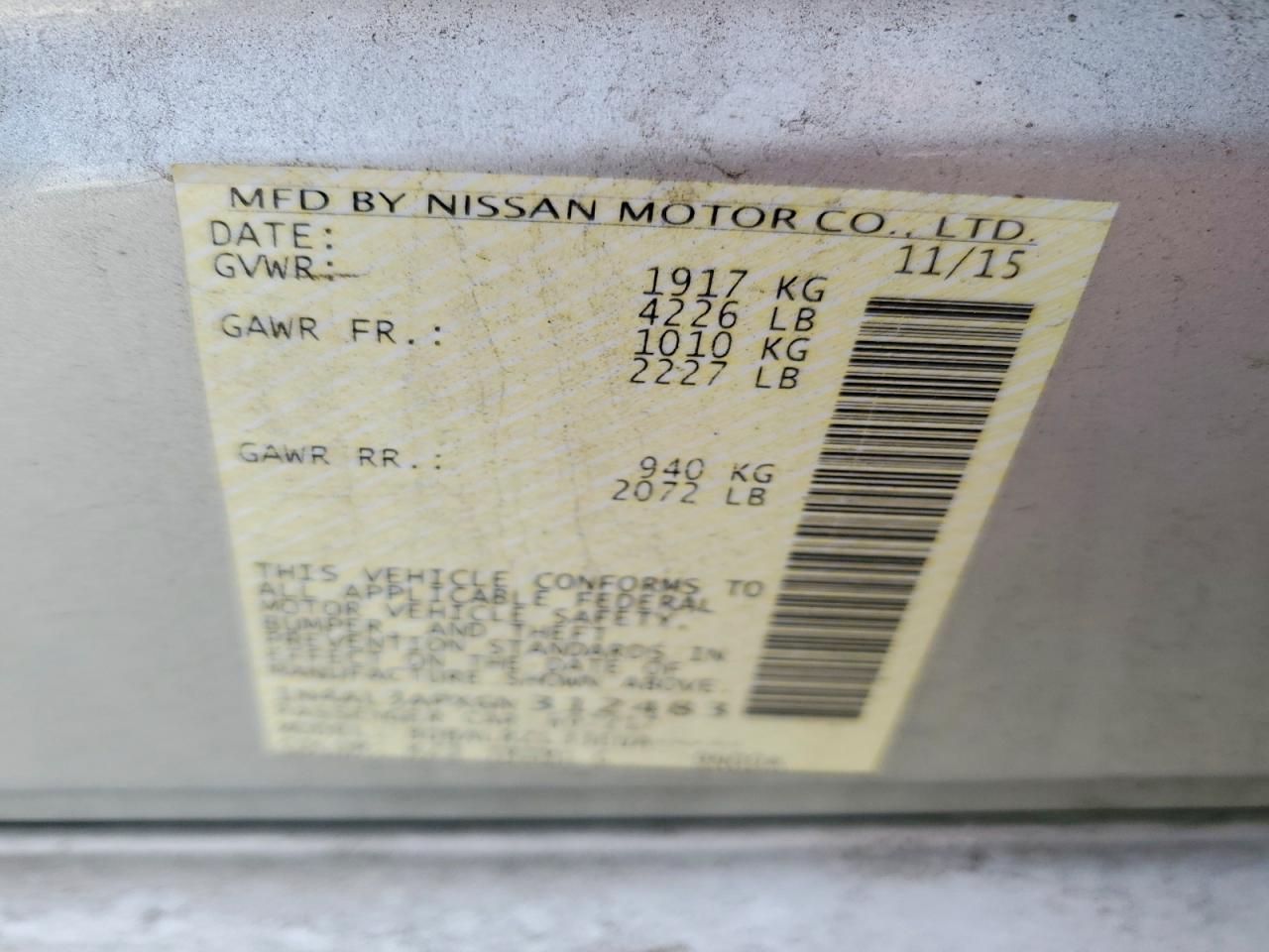2016 NISSAN ALTIMA 2.5 photo 34