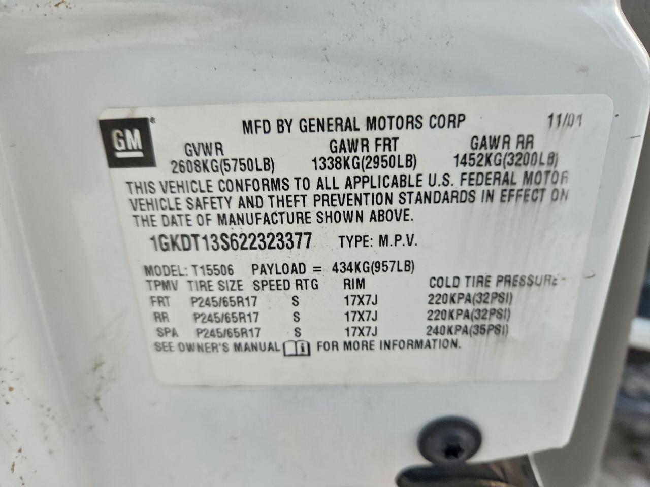 2002 GMC ENVOY photo 12