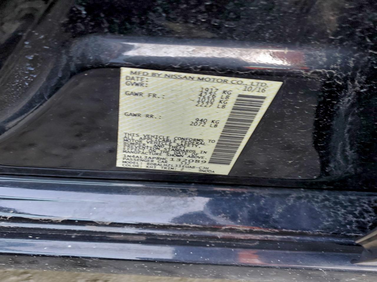 2017 NISSAN ALTIMA 2.5 photo 12