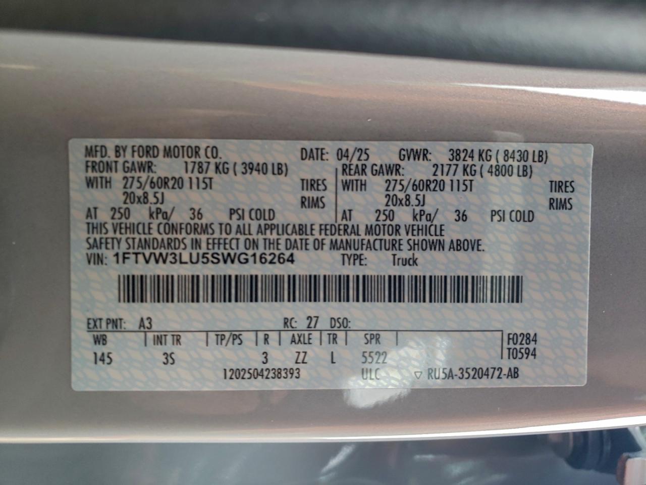 2025 FORD F150 LIGHTNING XLT photo 34