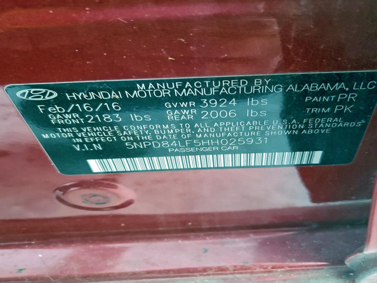 2017 HYUNDAI ELANTRA SE photo 12