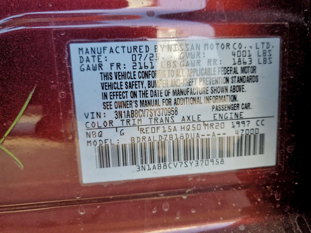 2025 NISSAN SENTRA SV photo 12