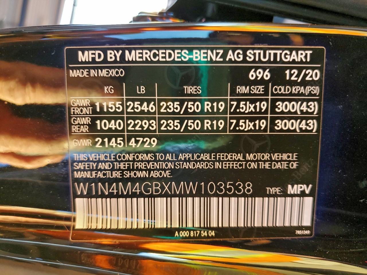 2021 MERCEDES-BENZ GLB 250 photo 13
