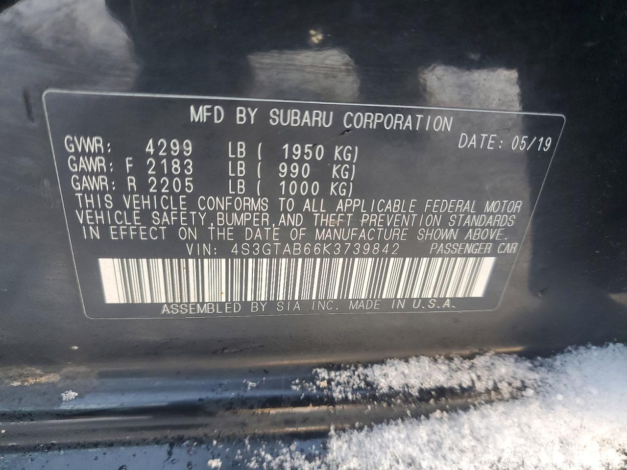 2019 SUBARU IMPREZA photo 12