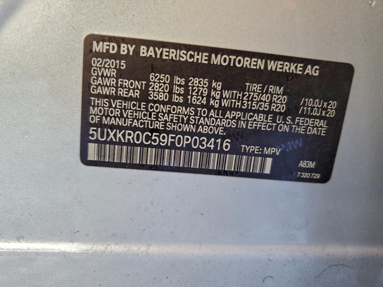 2015 BMW X5 XDRIVE35I photo 13